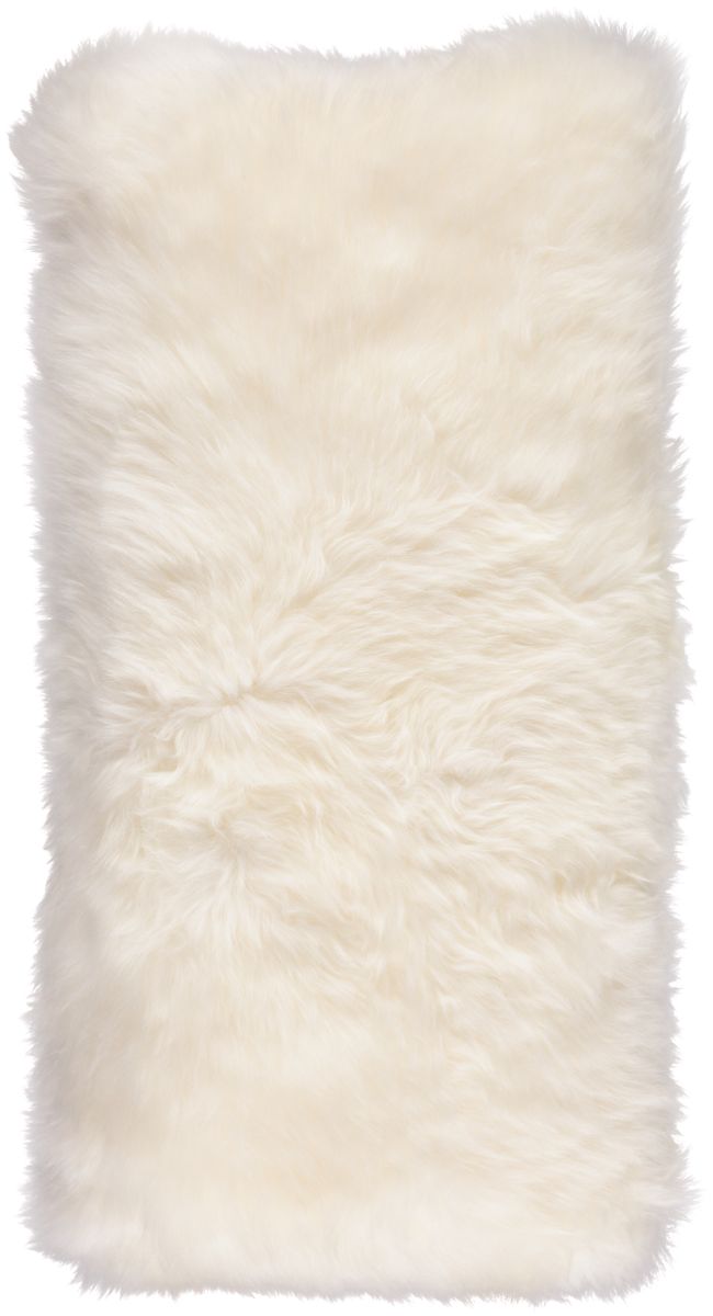 Long-Wool Sheepskin Cushion | 11x22 in Ivory