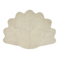Short Wool Curly Sheepskin Shell Design Rug | 83x59 in