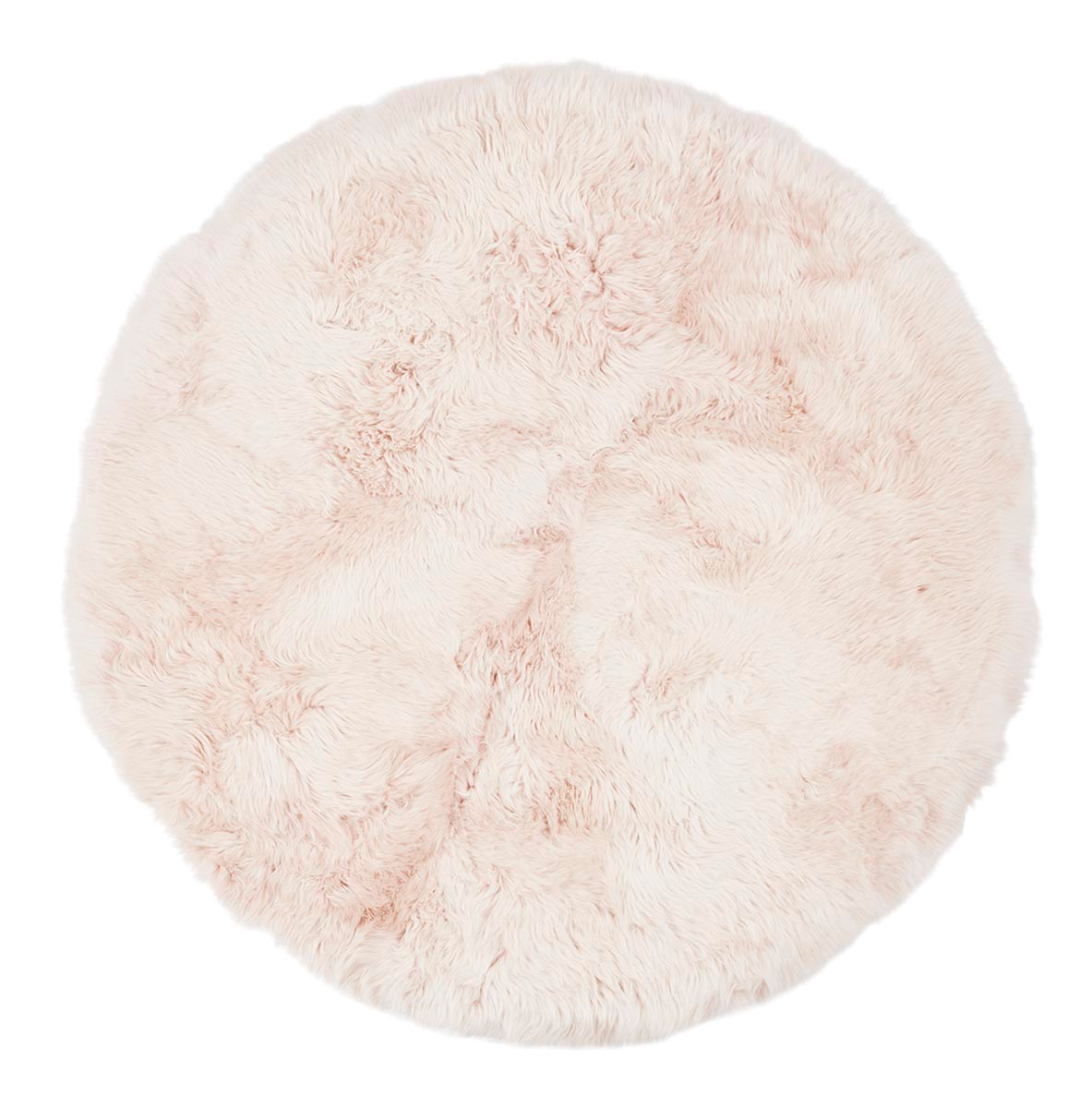 Long Wool Sheepskin Design Rug | D55 in Candy