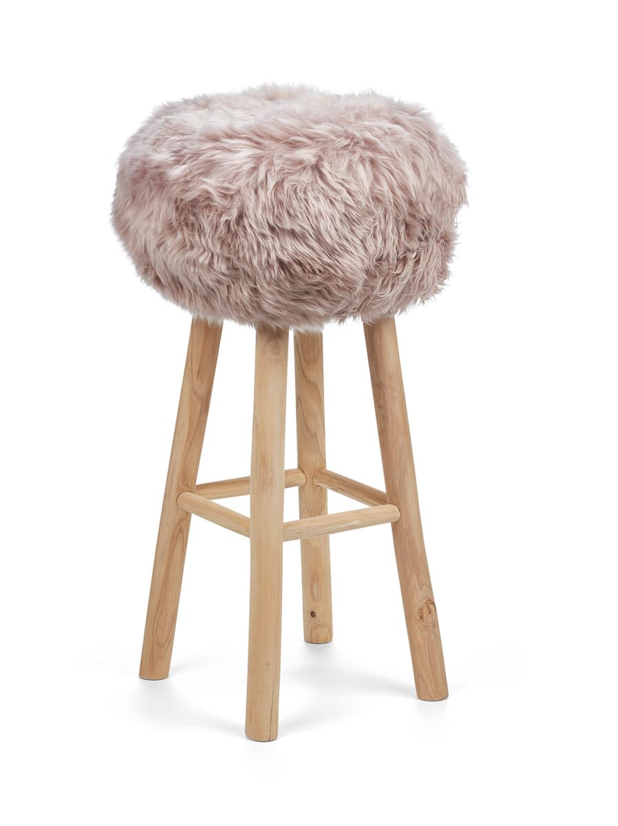 Sheepskin Stool Cover Dove