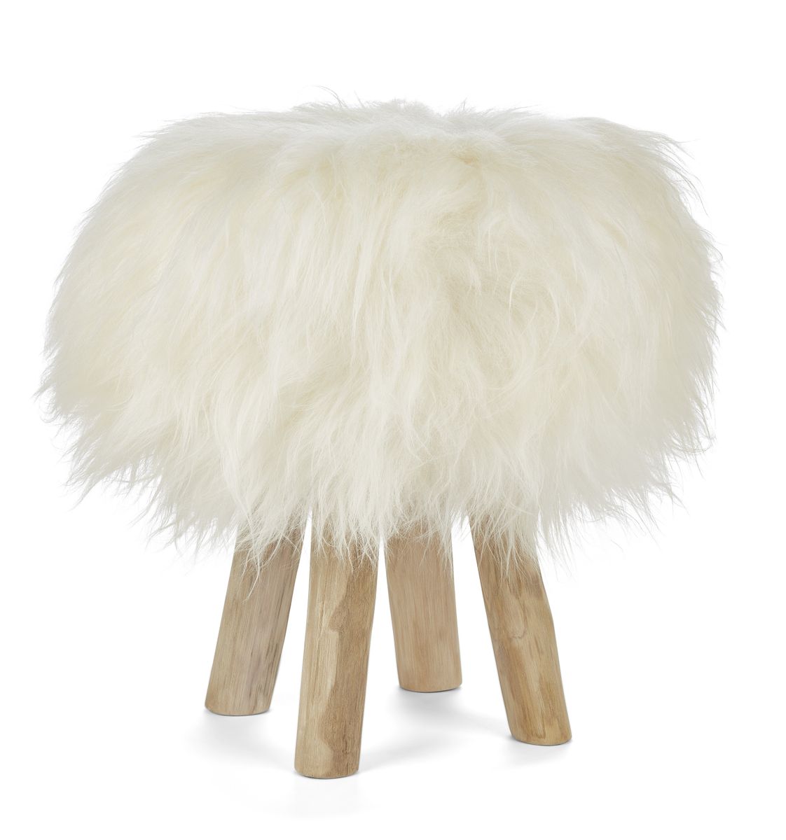 Long Wool Stool Cover | Icelandic Off White