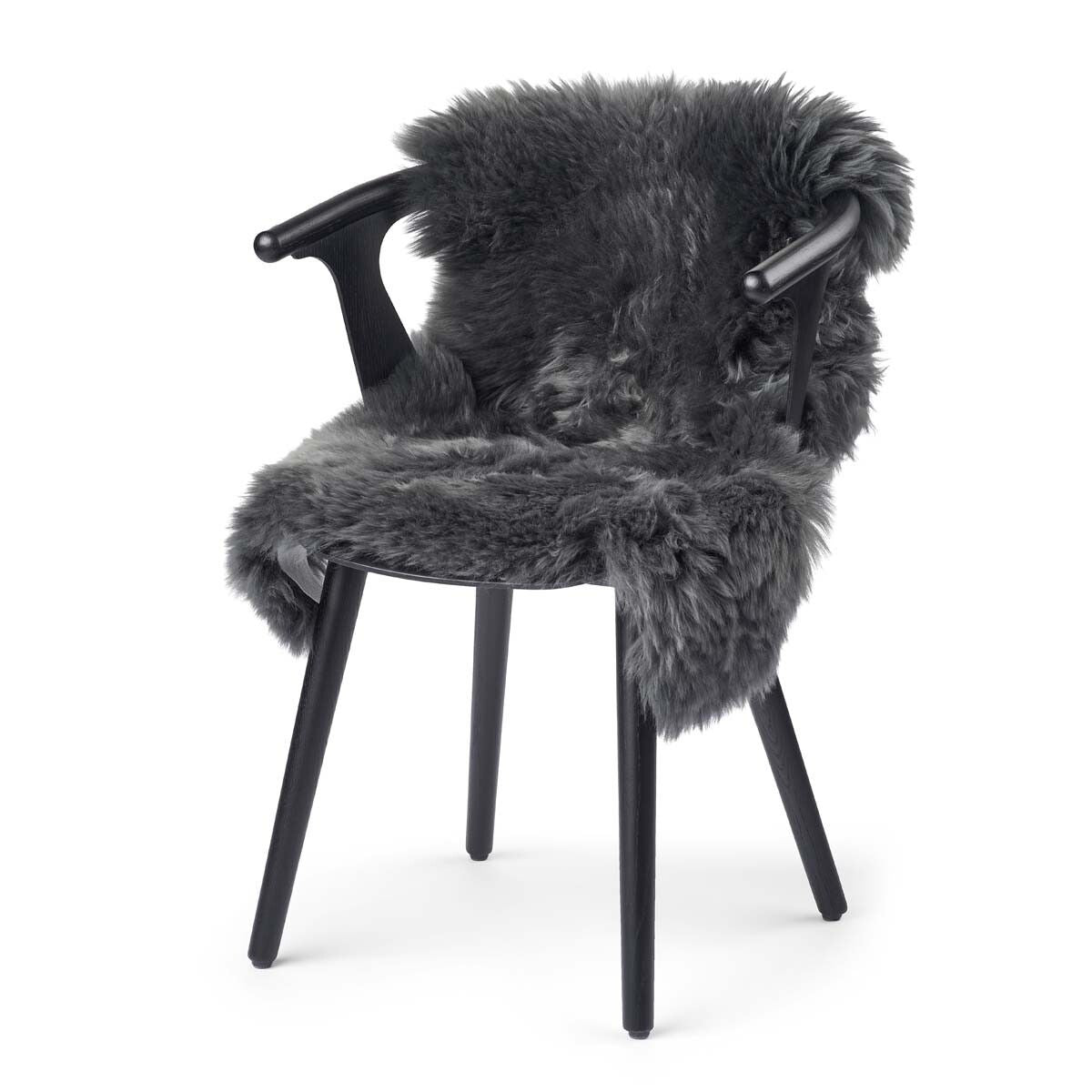 New Zealand Sheepskin | Long Wool | 39 in Steel