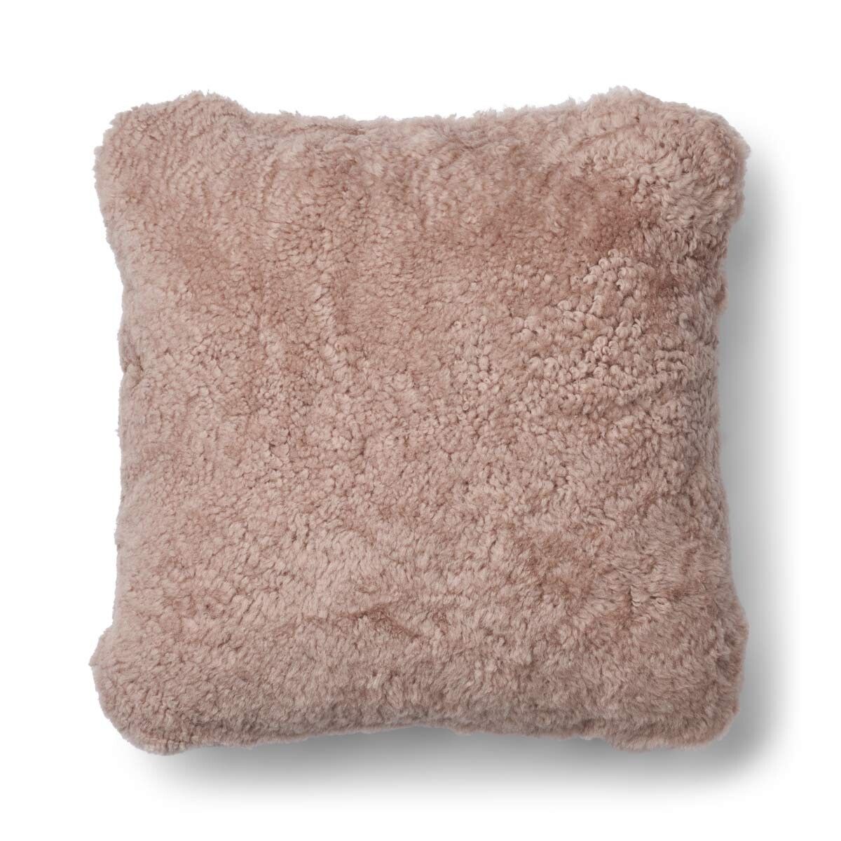 Short-Wool Sheepskin Cushion | Doublesided | 16x16 in  Smoke Grey