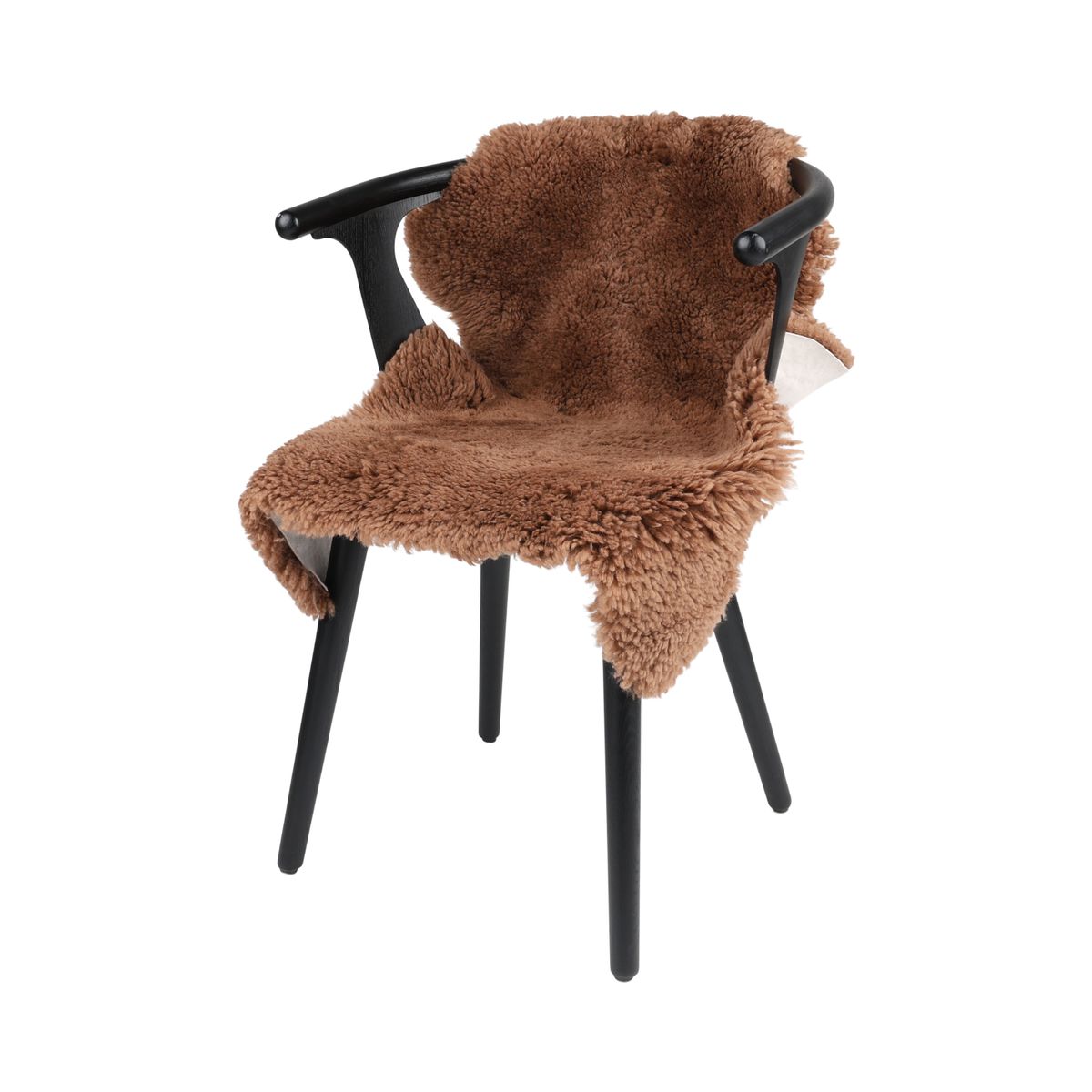 Back Country Sheepskin | New Zealand | Long Wool Curly | 35 in Toffee