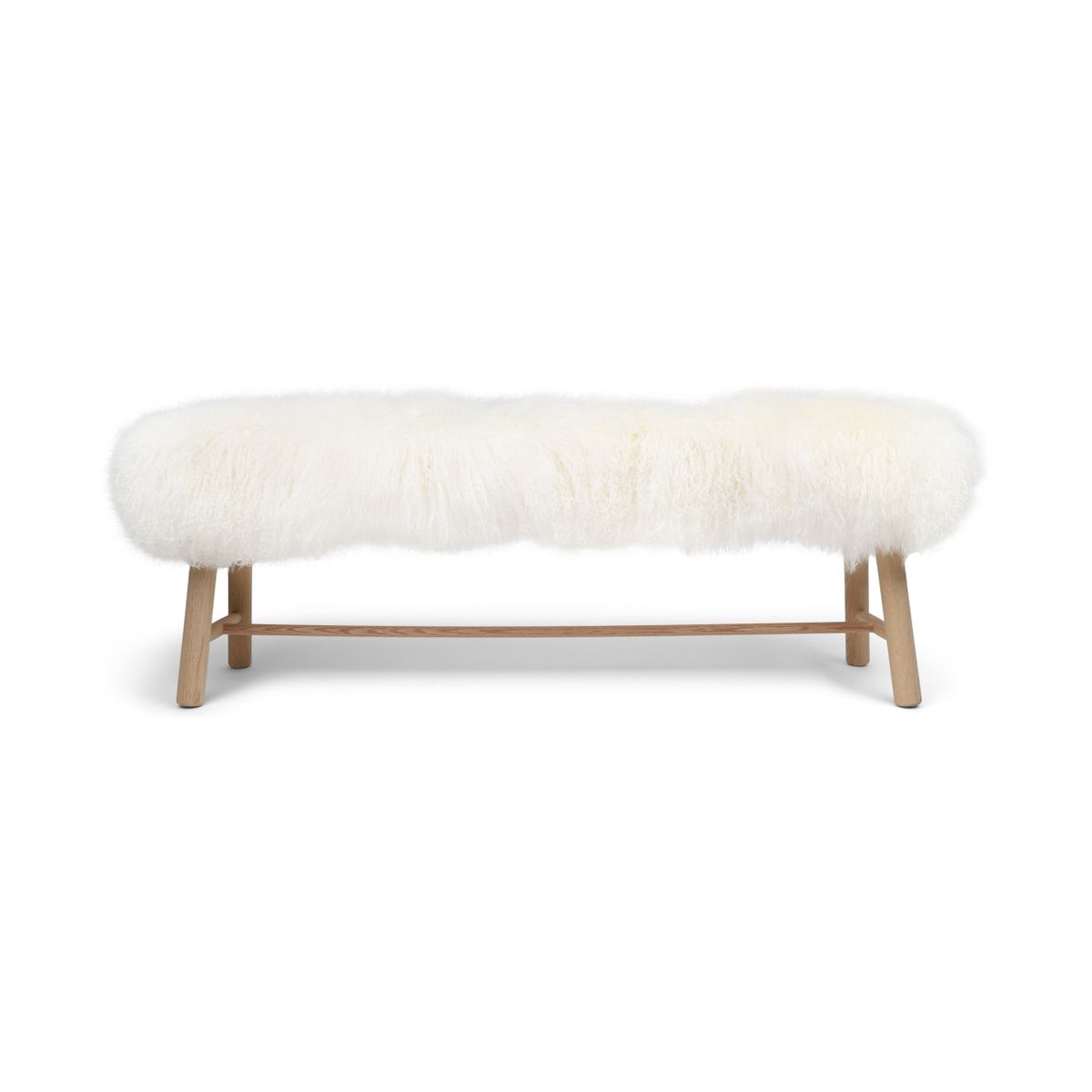 Bench with Tibetan Sheepskin | Oak Legs