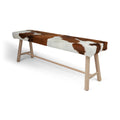 Cowhide Bench | Oak Legs