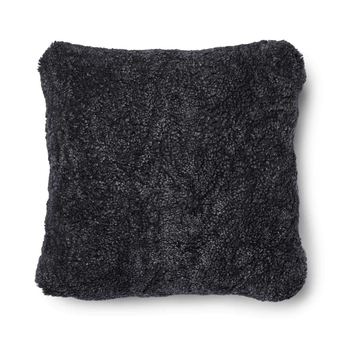 Short-Wool Sheepskin Cushion | 20x20 in | 13x20 in Charcoal/Anthracite