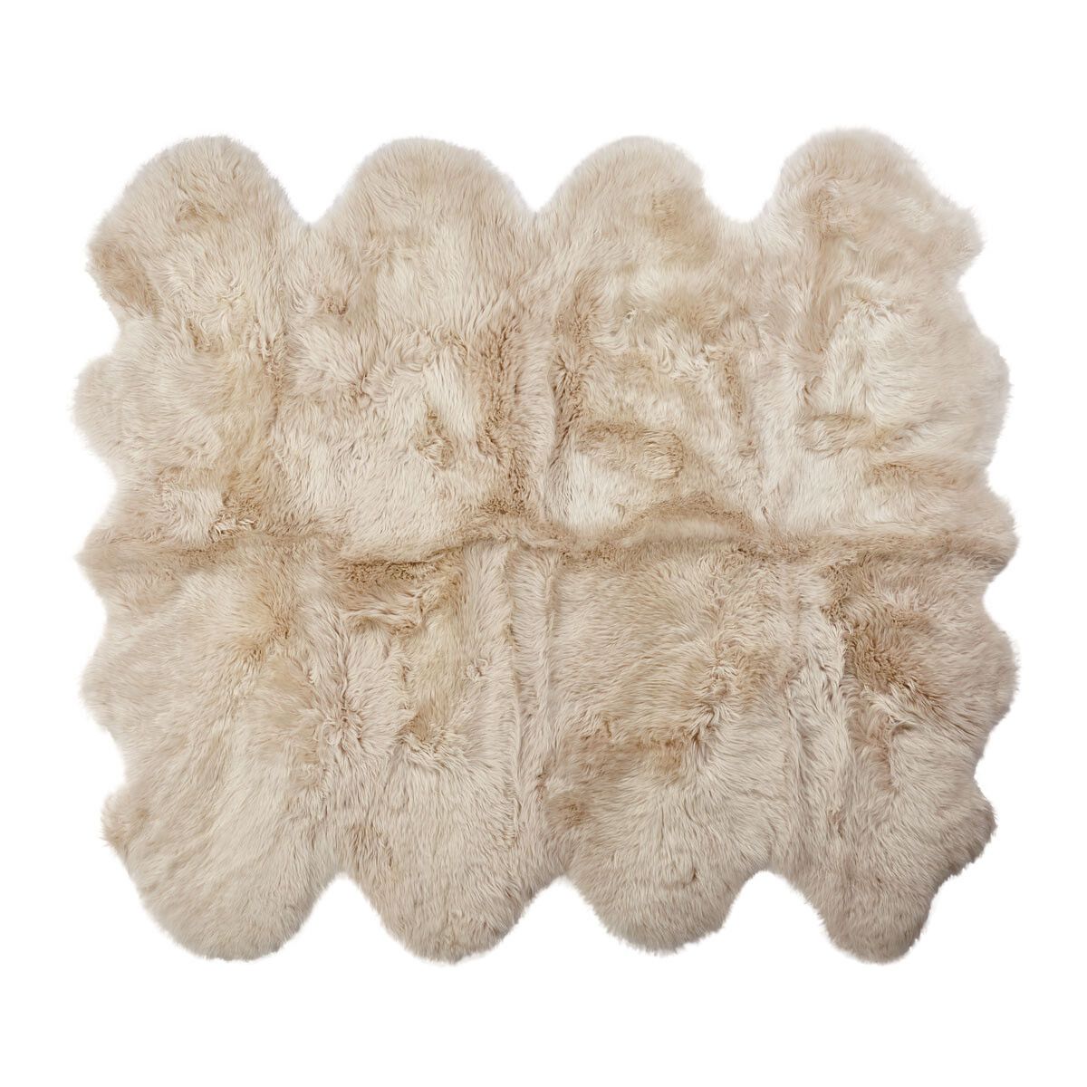 New Zealand Sheepskin | Long Wool | Rug 71x84 in Linen