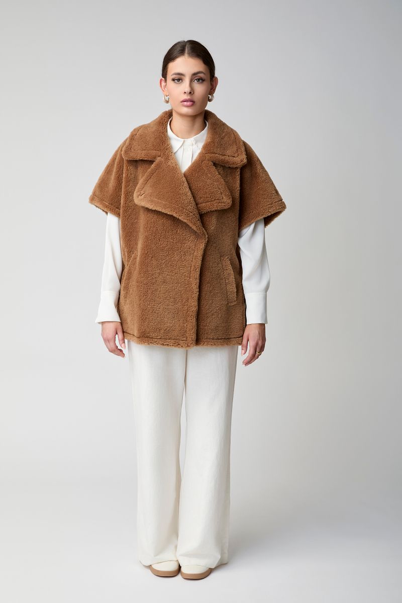 Antonella Poncho Teddy Brown