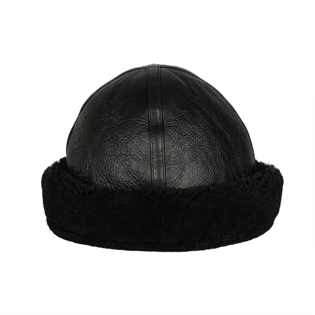 Smilla Hat of Doubleface Sheepskin Black