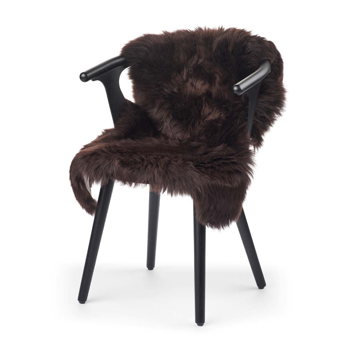 New Zealand Sheepskin | Long Wool | 39 in Chocolate