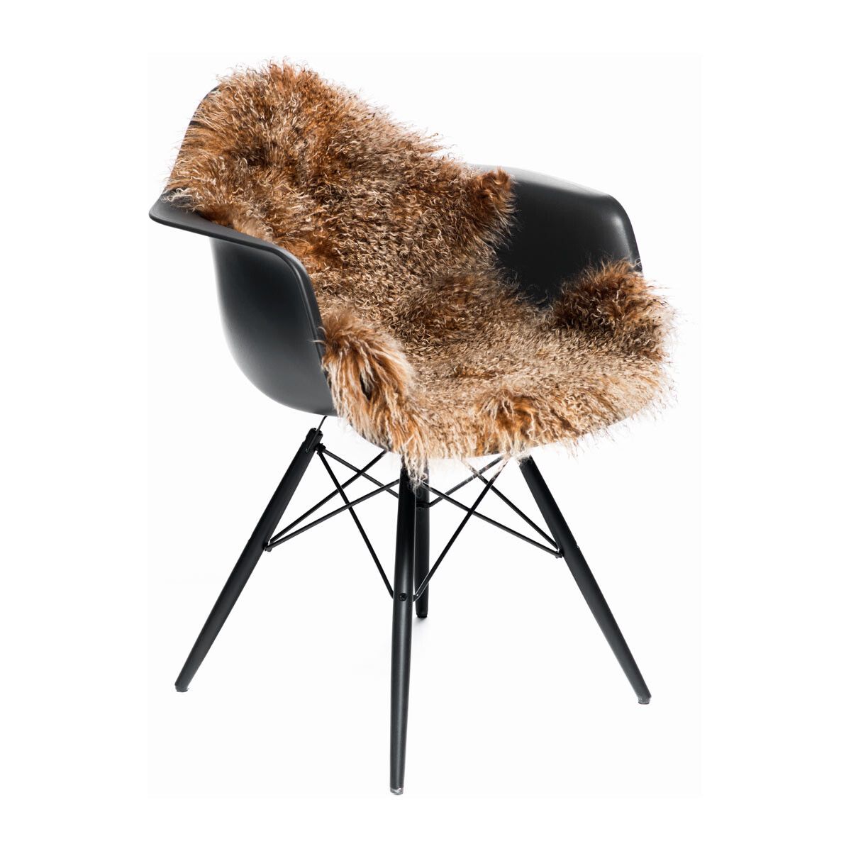Curly Sheepskin | Mongolian | 33x20 in Sunset