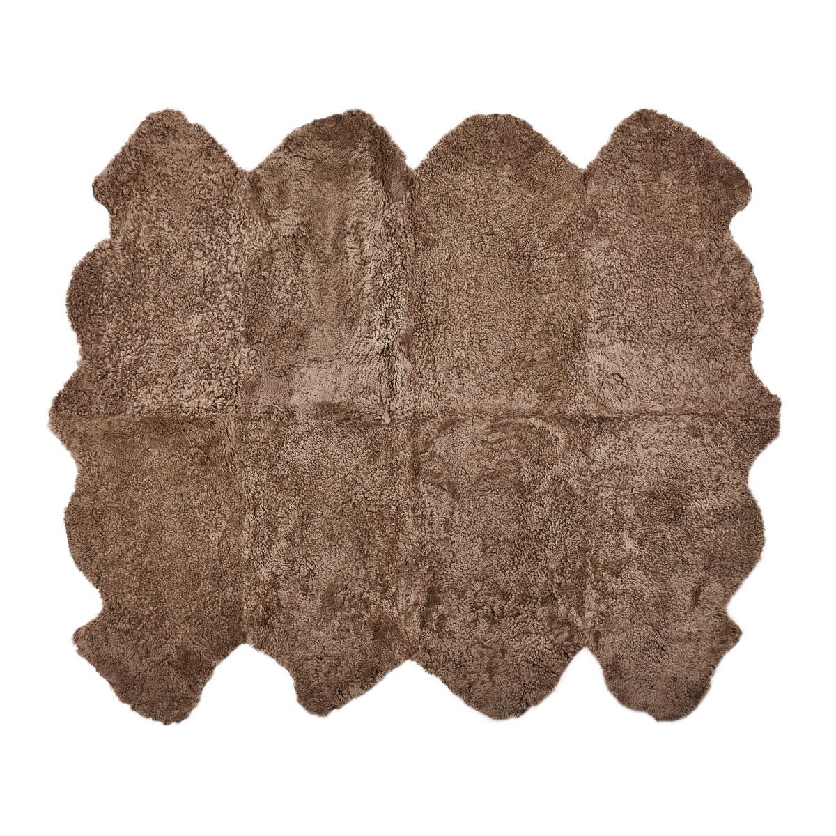 New Zealand Sheepskin | Short Curly Wool | Rug 71x84 in Taupe