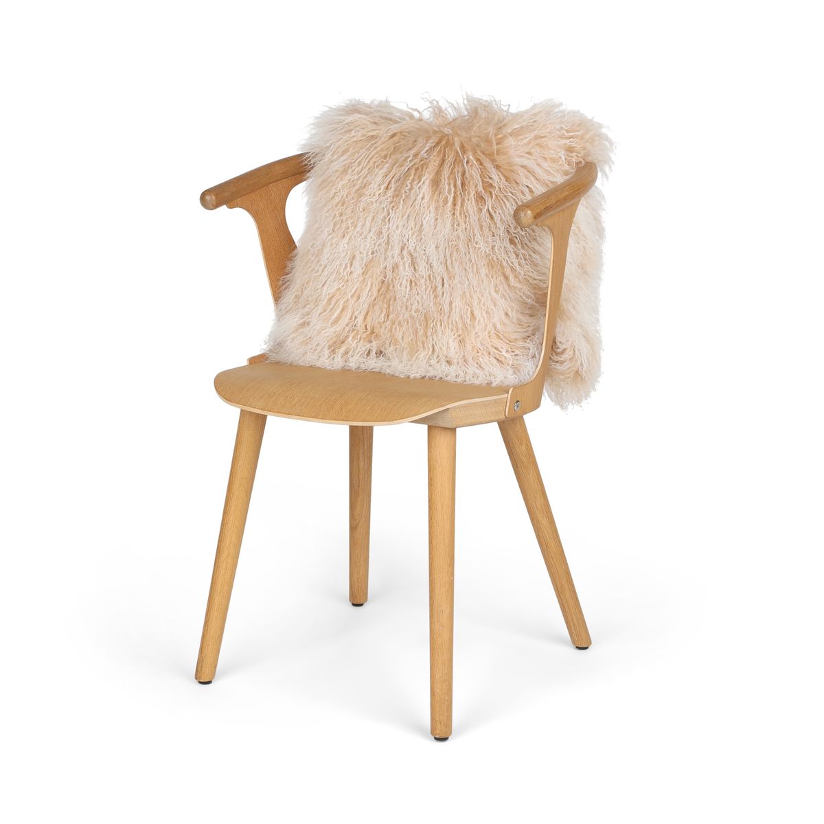Curly Sheepskin Cushion | Doublesided | 22x22 in | 16x16 in Arctic Sunrise