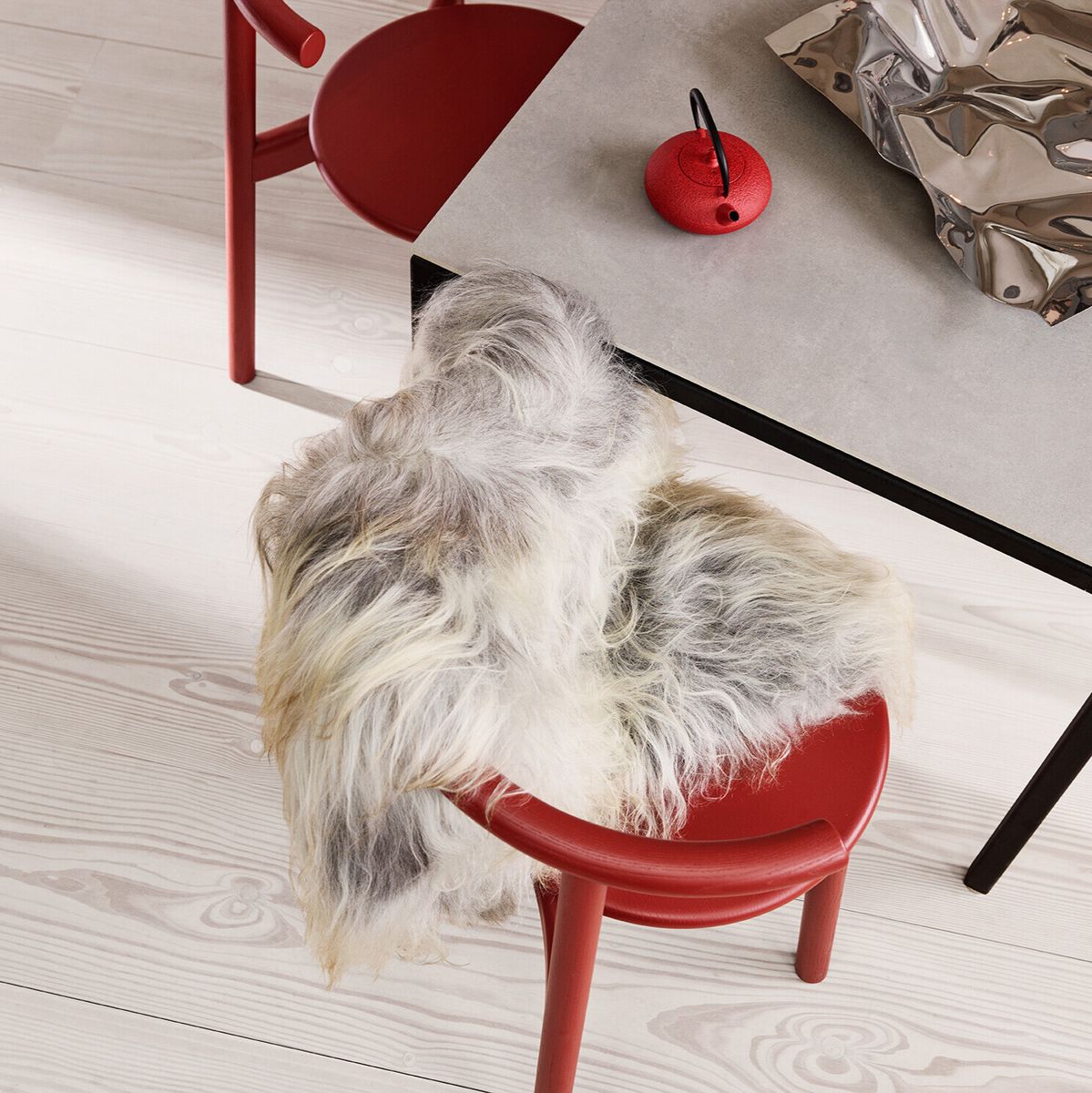 Icelandic Sheepskin | Long Wool | 35 in Natural Grey