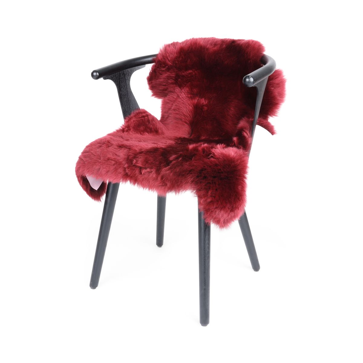 New Zealand Sheepskin | Long Wool | 35x24 in Burgundy