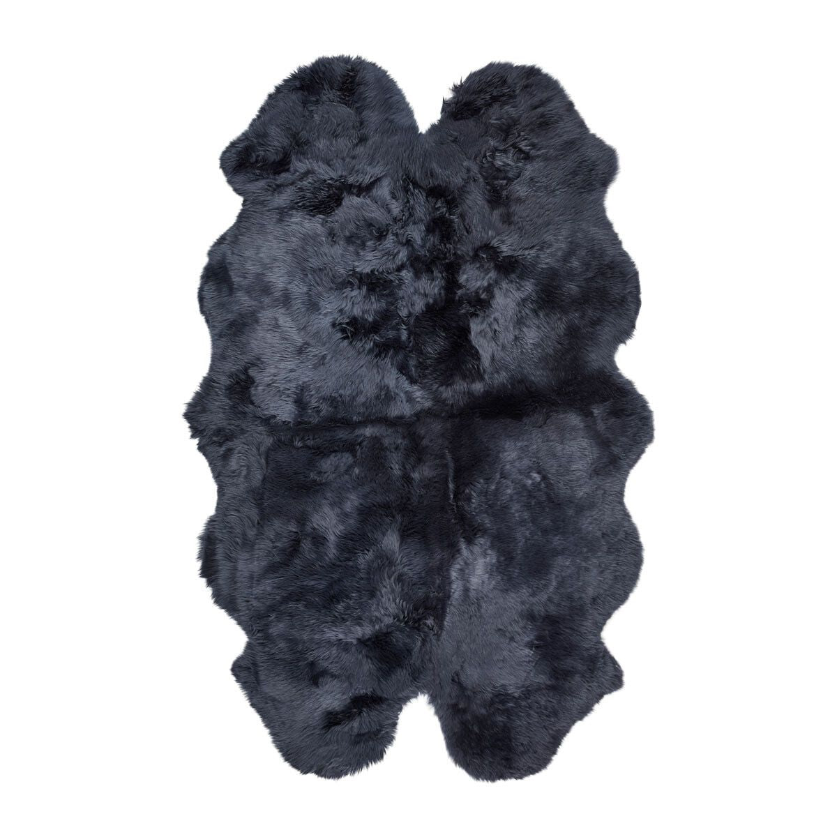 New Zealand Sheepskin | Long Wool | Rug 71x43 in Navy