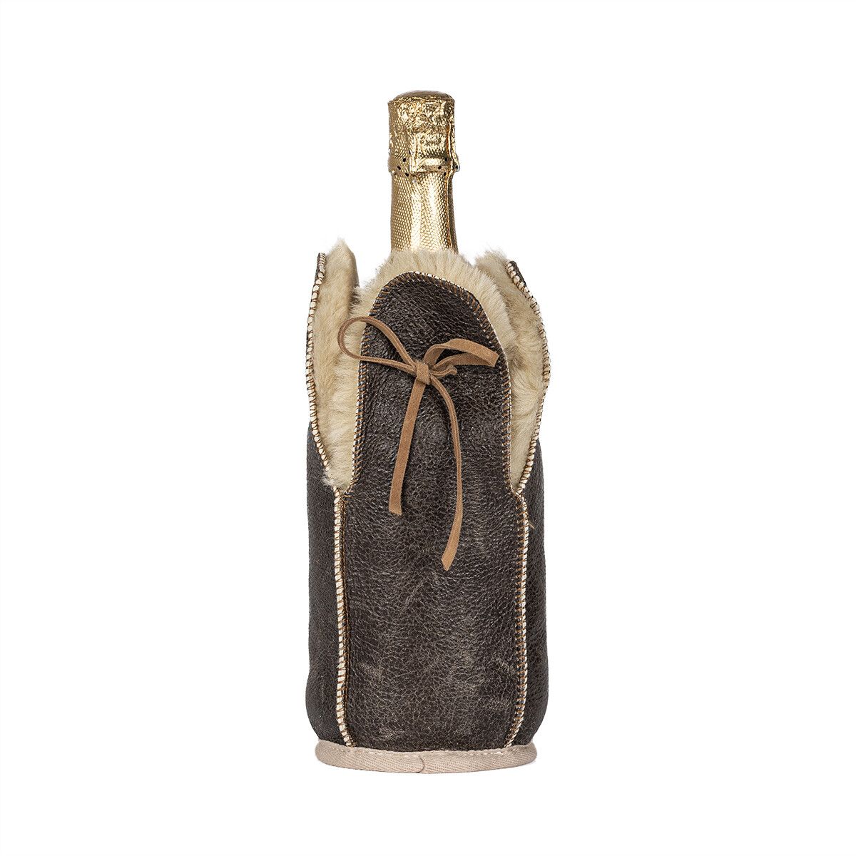 Champagne Cooler, doubleface New Zealand Sheepskin Dark Brown