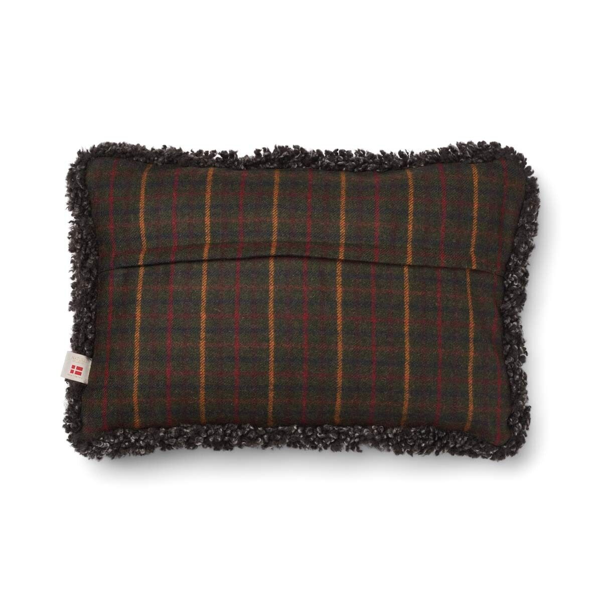 Wool Cushion Rectangular | Doublesided | SW trim | 13x20 in Kilberry Fir-D. Green/Capp.i