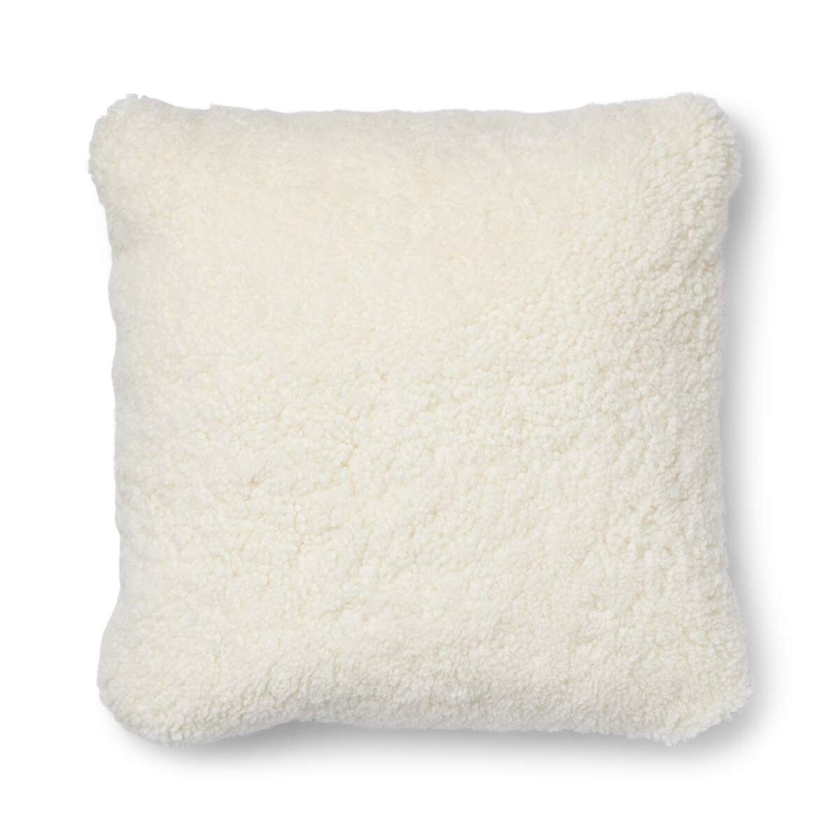 Short-Wool Sheepskin Cushion | 20x20 in | 13x20 in Silver/Ivory