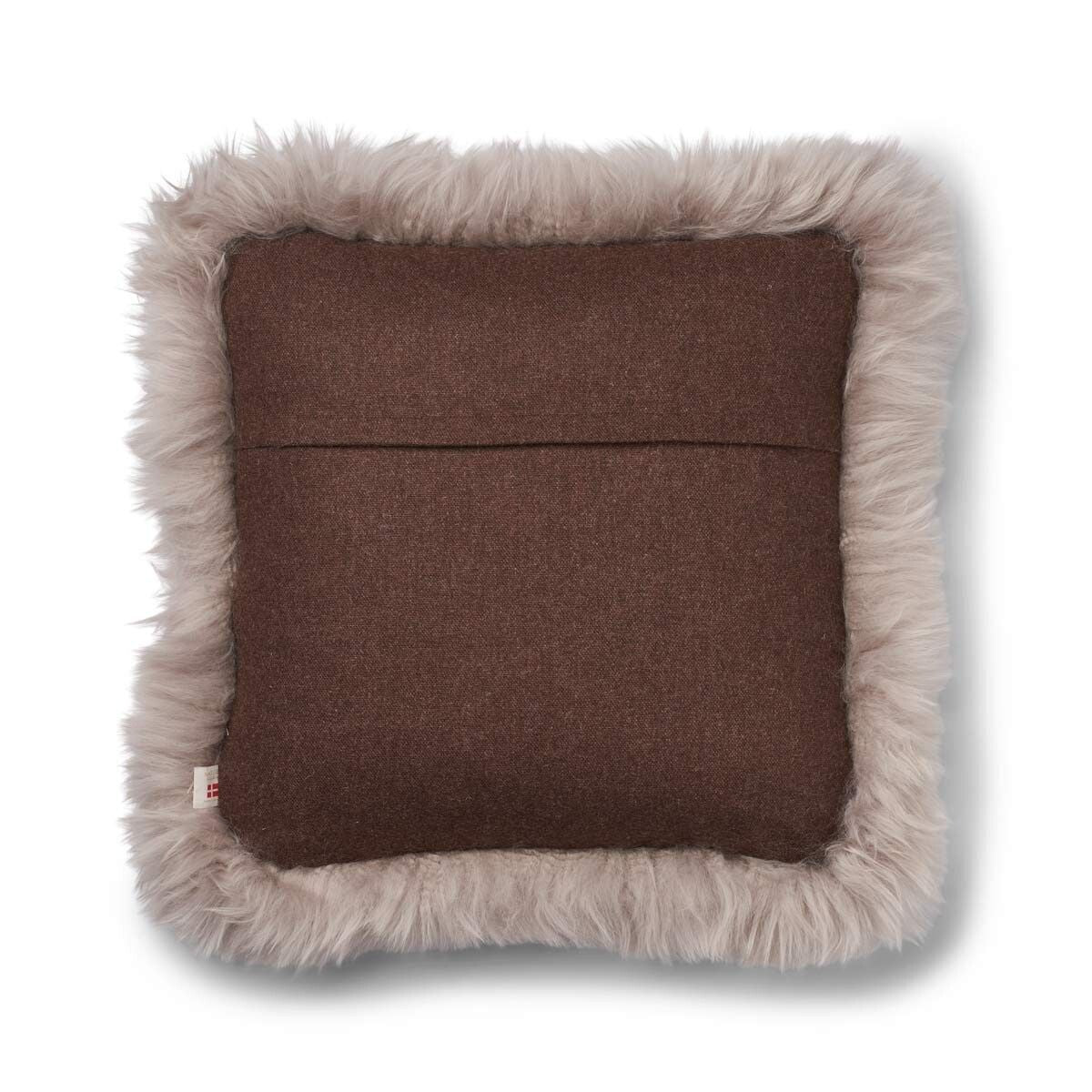 Wool Cushion | LW trim | 20x20 in | 13x20 in Brown/Dove