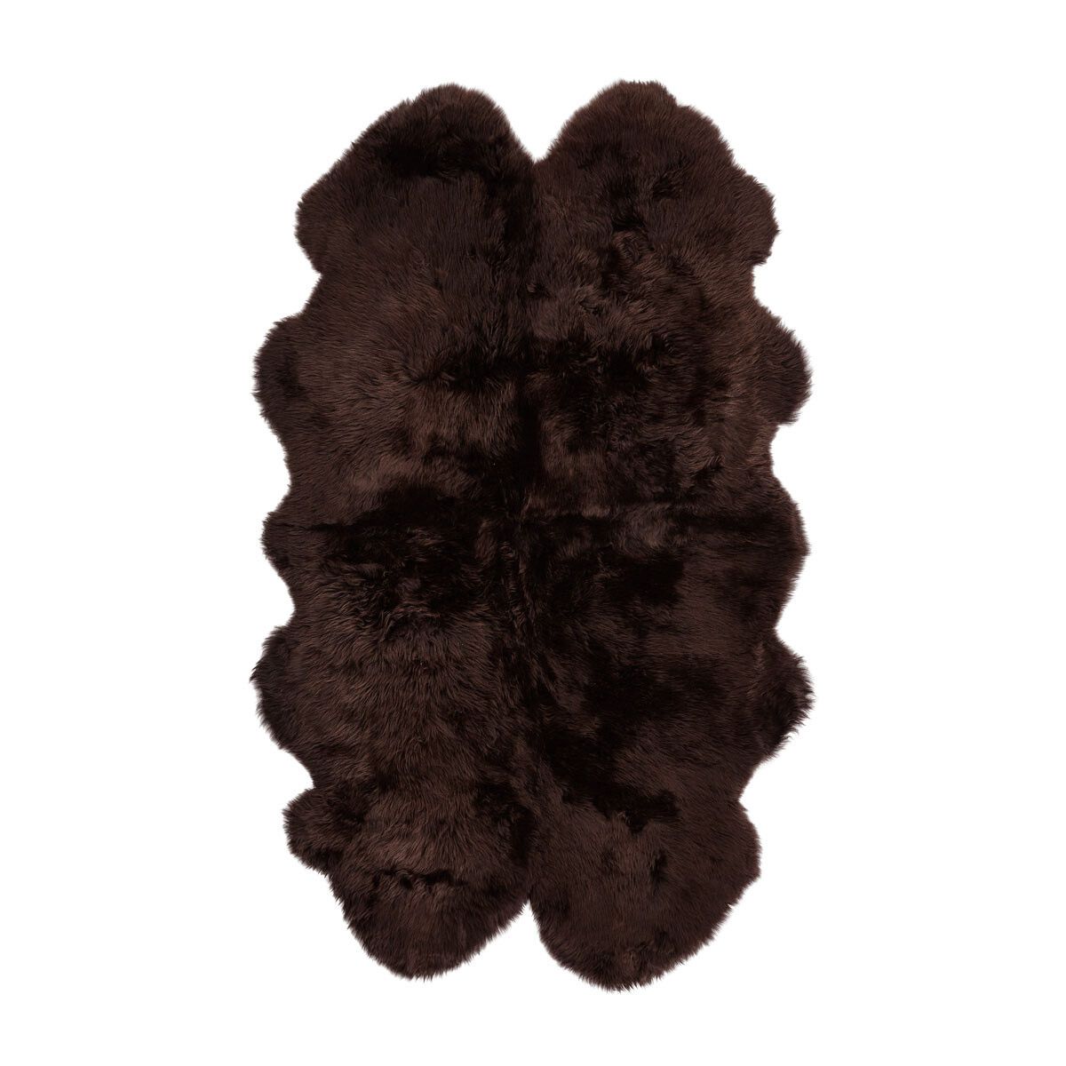 New Zealand Sheepskin | Long Wool | Rug 71x43 in Chocolate