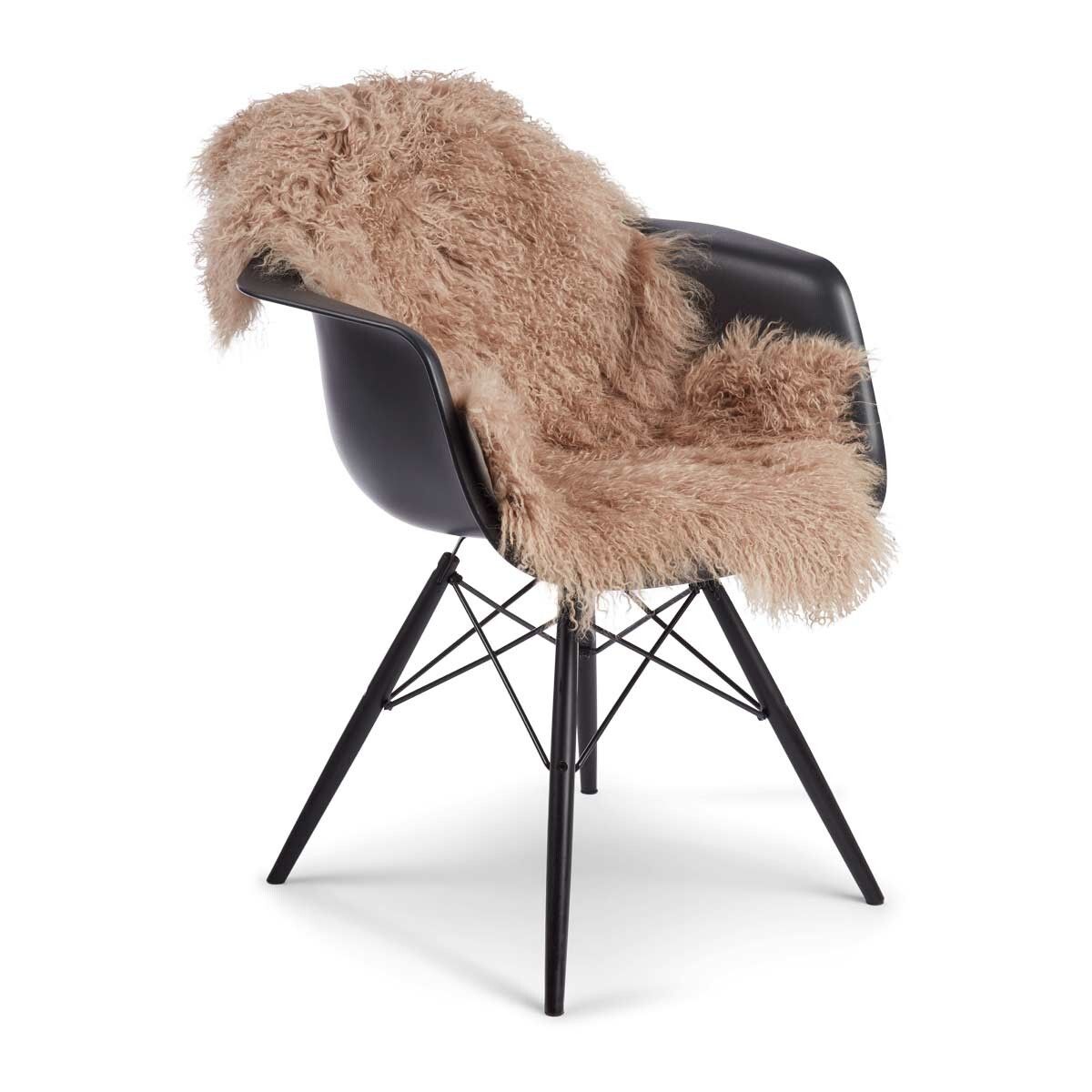 Curly Sheepskin | Tibetan | 53x20 in Warm Sand