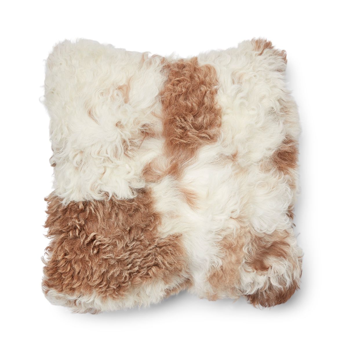 Tigrado Sheepskin Cushion | Doublesided Brown/Beige Mix