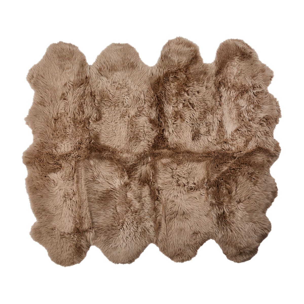 New Zealand Sheepskin | Long Wool | Rug 71x84 in Taupe
