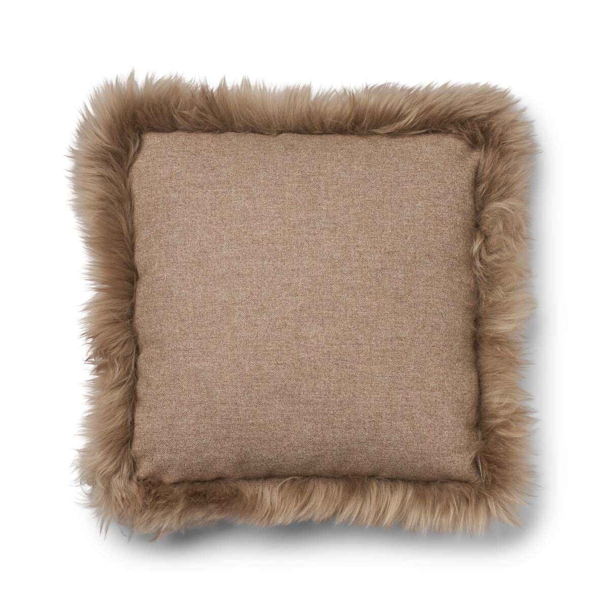 Wool Cushion | LW trim | 20x20 in | 13x20 in Beige/Taupe