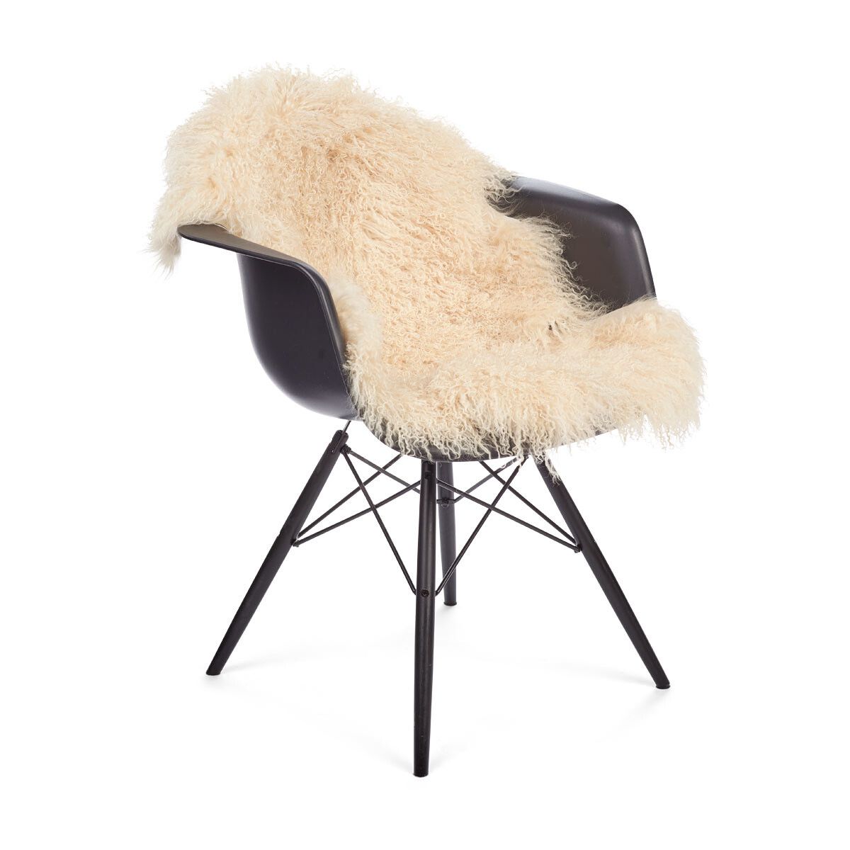 Curly Sheepskin | Mongolian | 33x20 in Light Honey