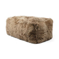 Long Wool Sheepskin Large Pouf | 39x20x13 in