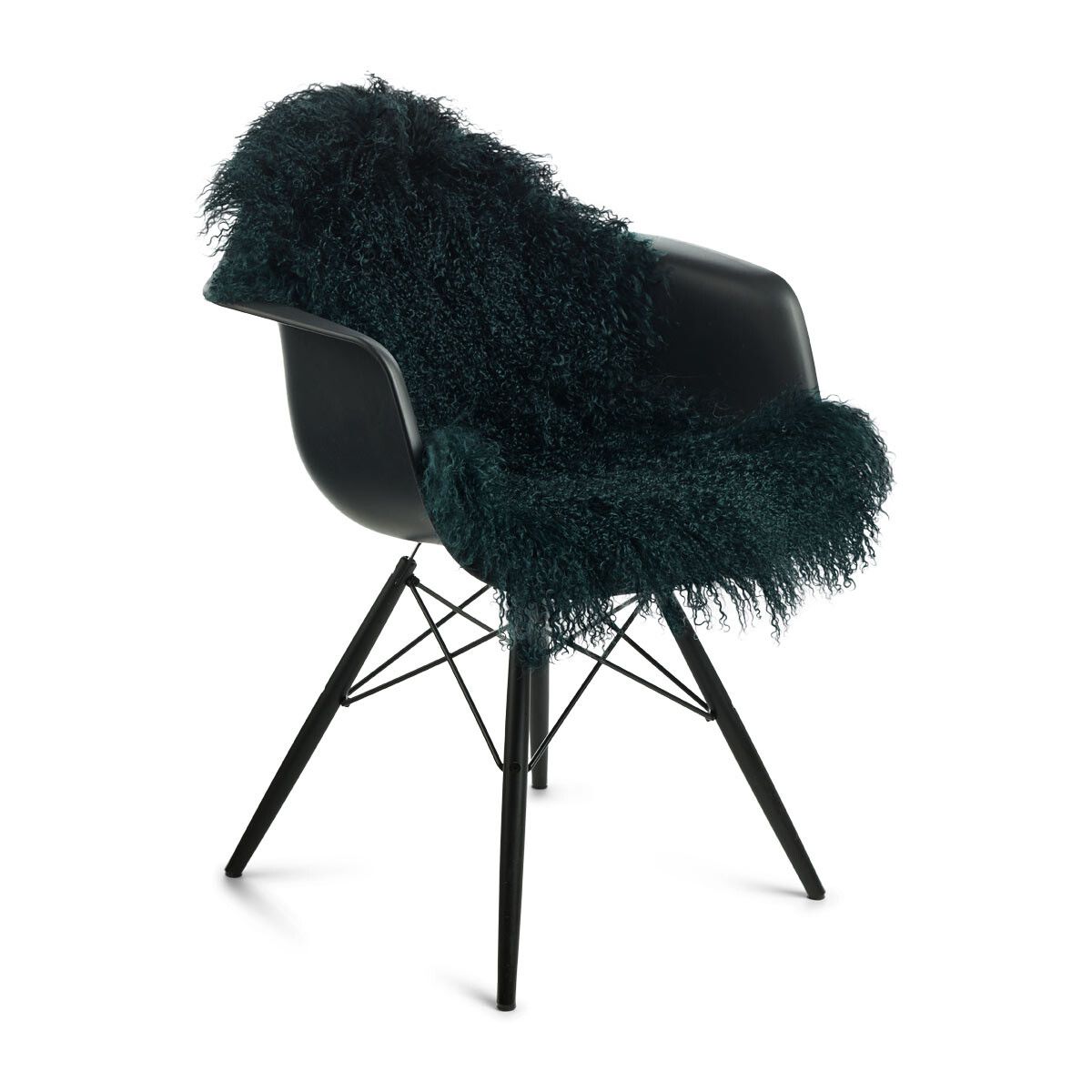 Curly Sheepskin | Mongolian | 33x20 in Caspian