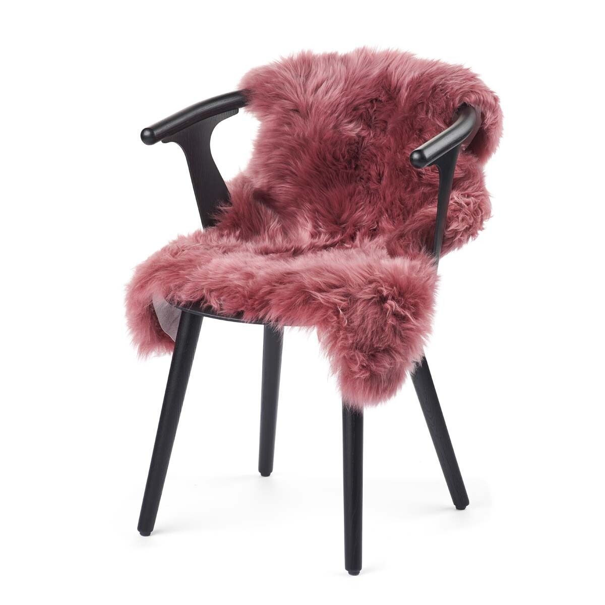 New Zealand Sheepskin | Long Wool | 35x24 in Old Rose