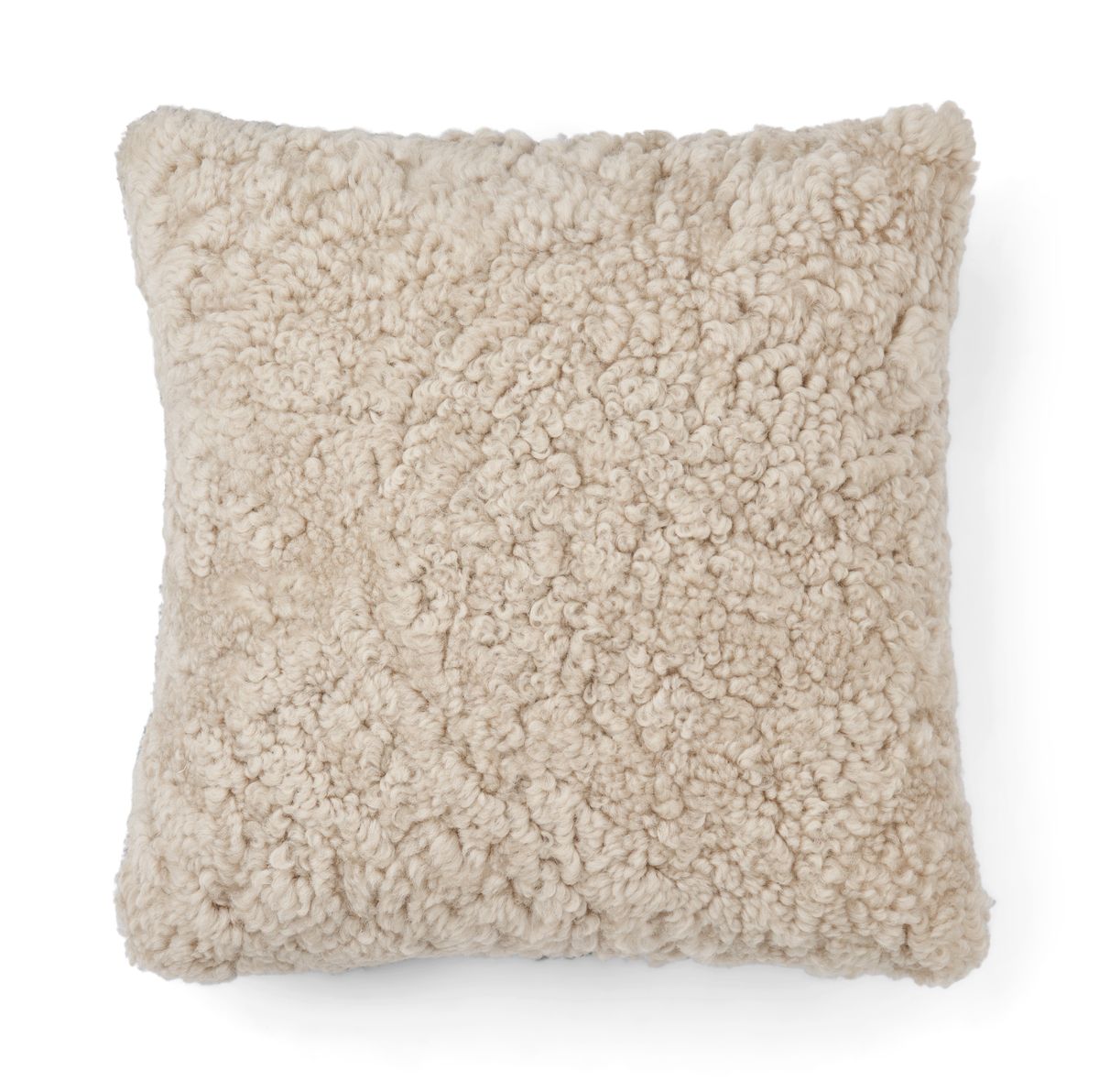 Short-Wool Sheepskin Cushion | Doublesided | 18x18 in Anthracite/Pearl/Graphite