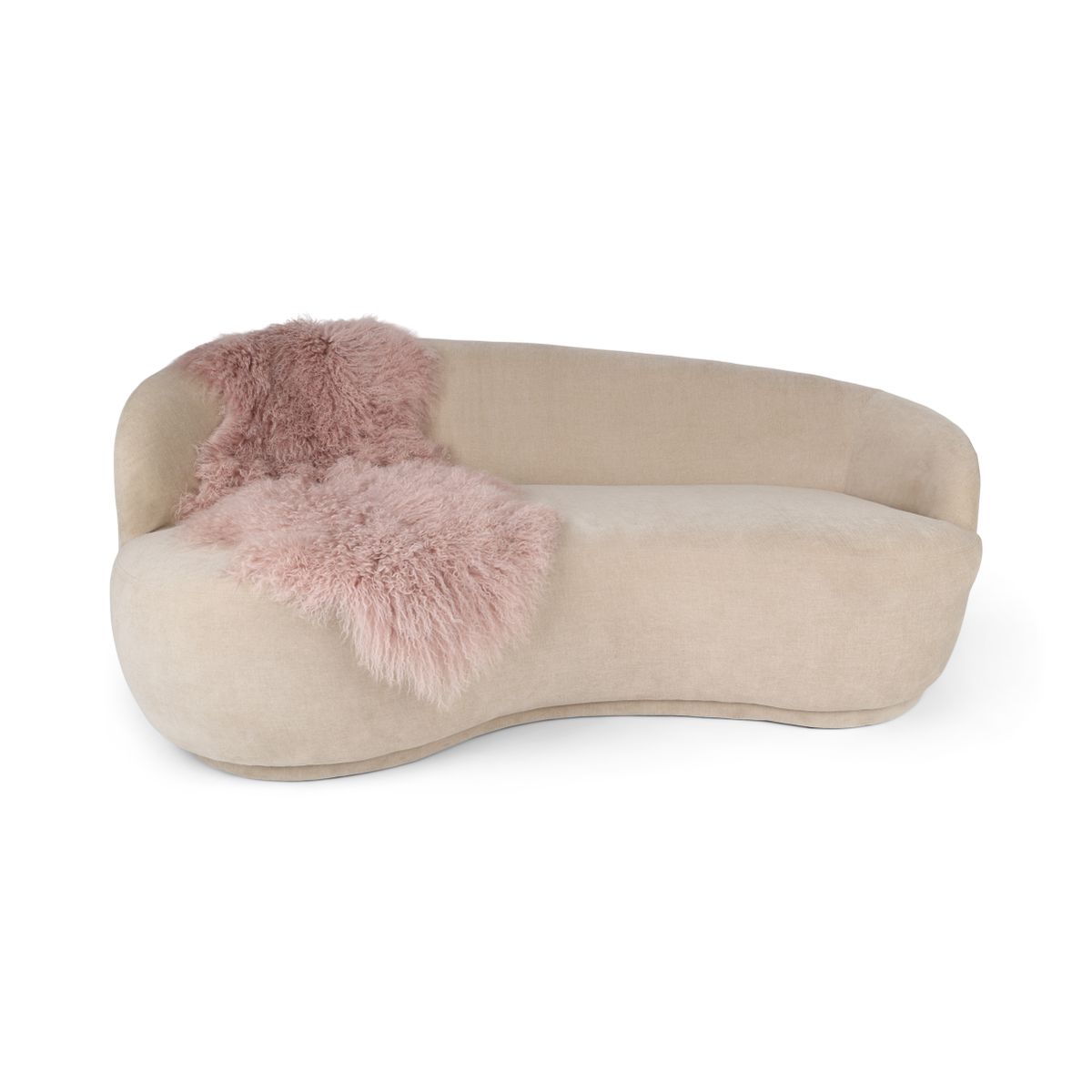 Double Tibetan Sheepskin | 150 x 55 cm Old Rose