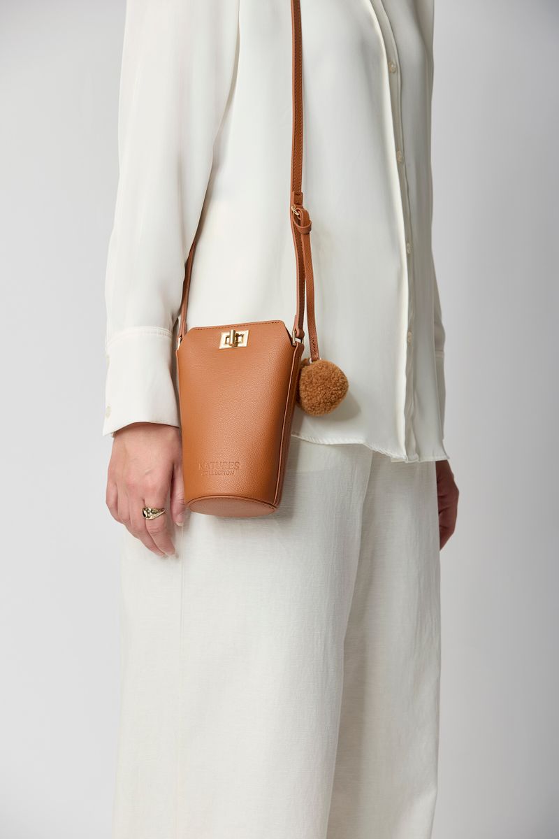 Adina Phonebag Leather Brown