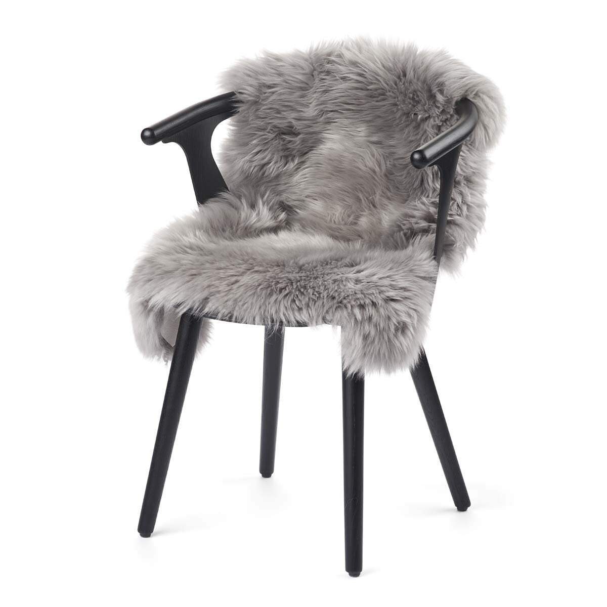New Zealand Sheepskin | Long Wool | 35x24 in Light Grey