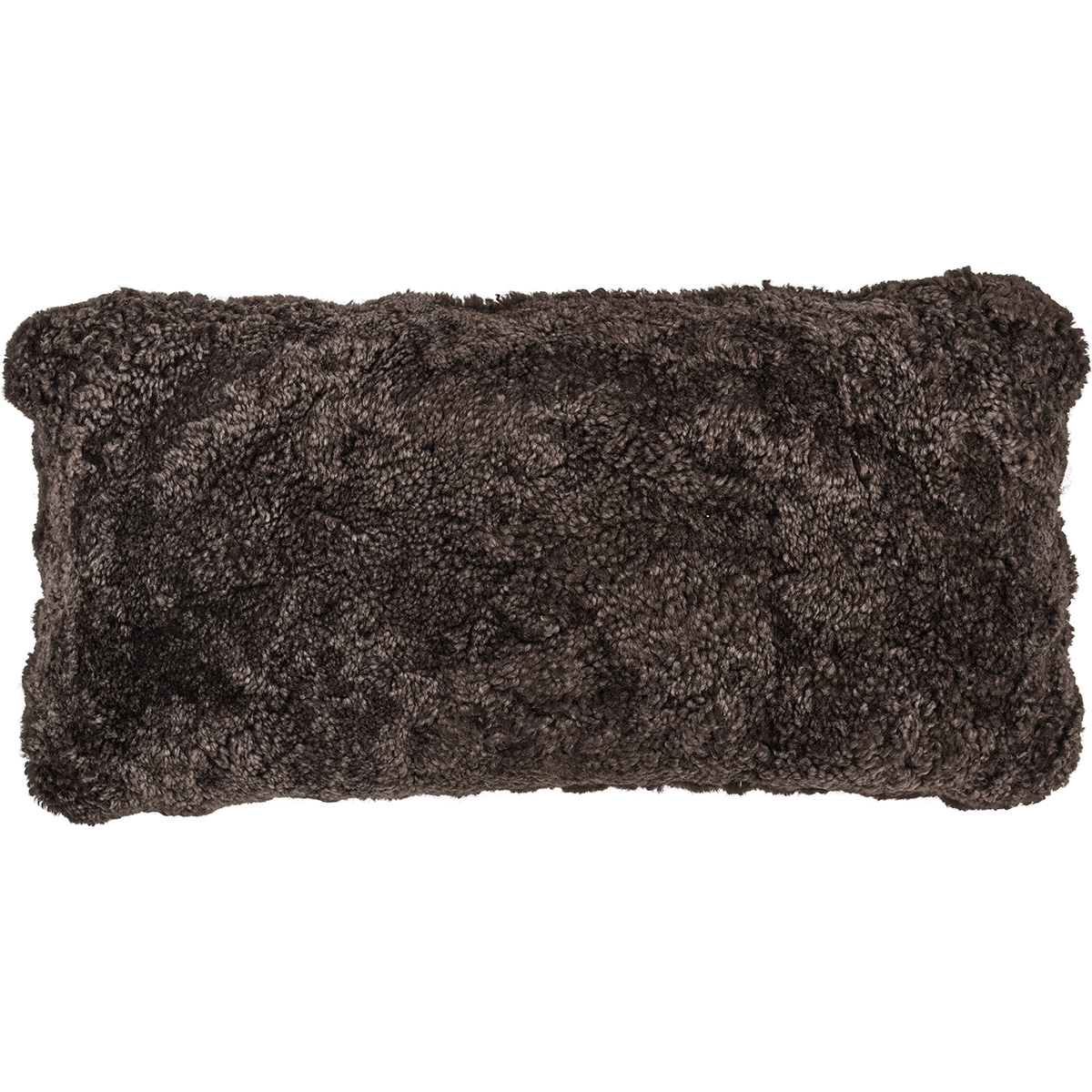 Short-Wool Sheepskin Cushion | Doublesided | 12x24 in Cappuccino