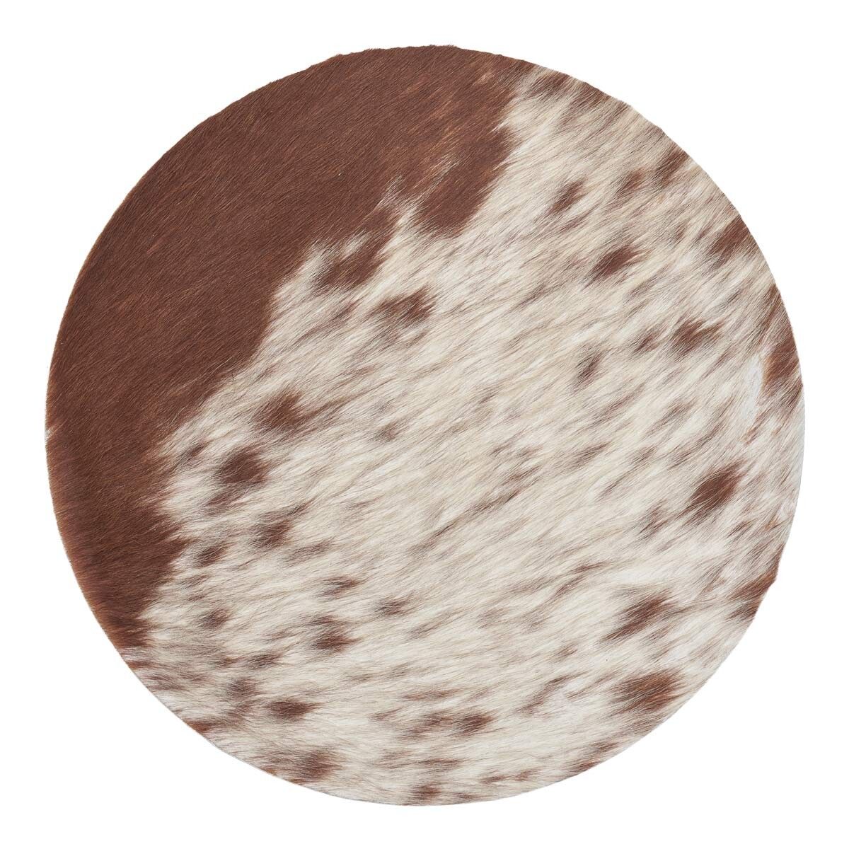 Cow Hide Seat Cover Salt/Pepper/Brown/White