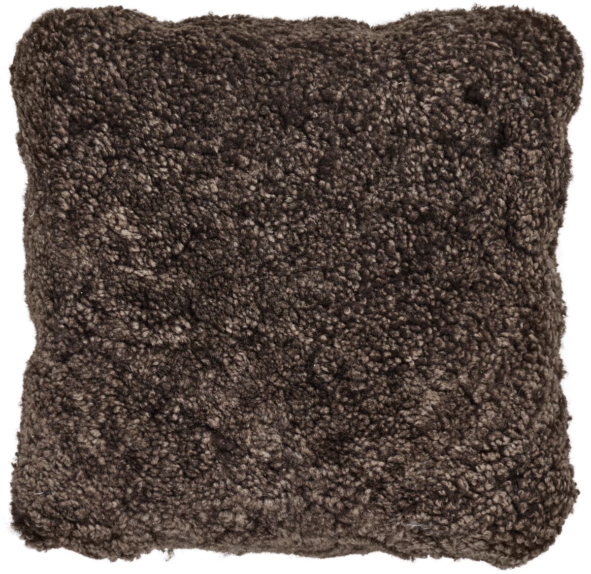 Short-Wool Sheepskin Cushion | Doublesided | 16x16 in Cappuccino