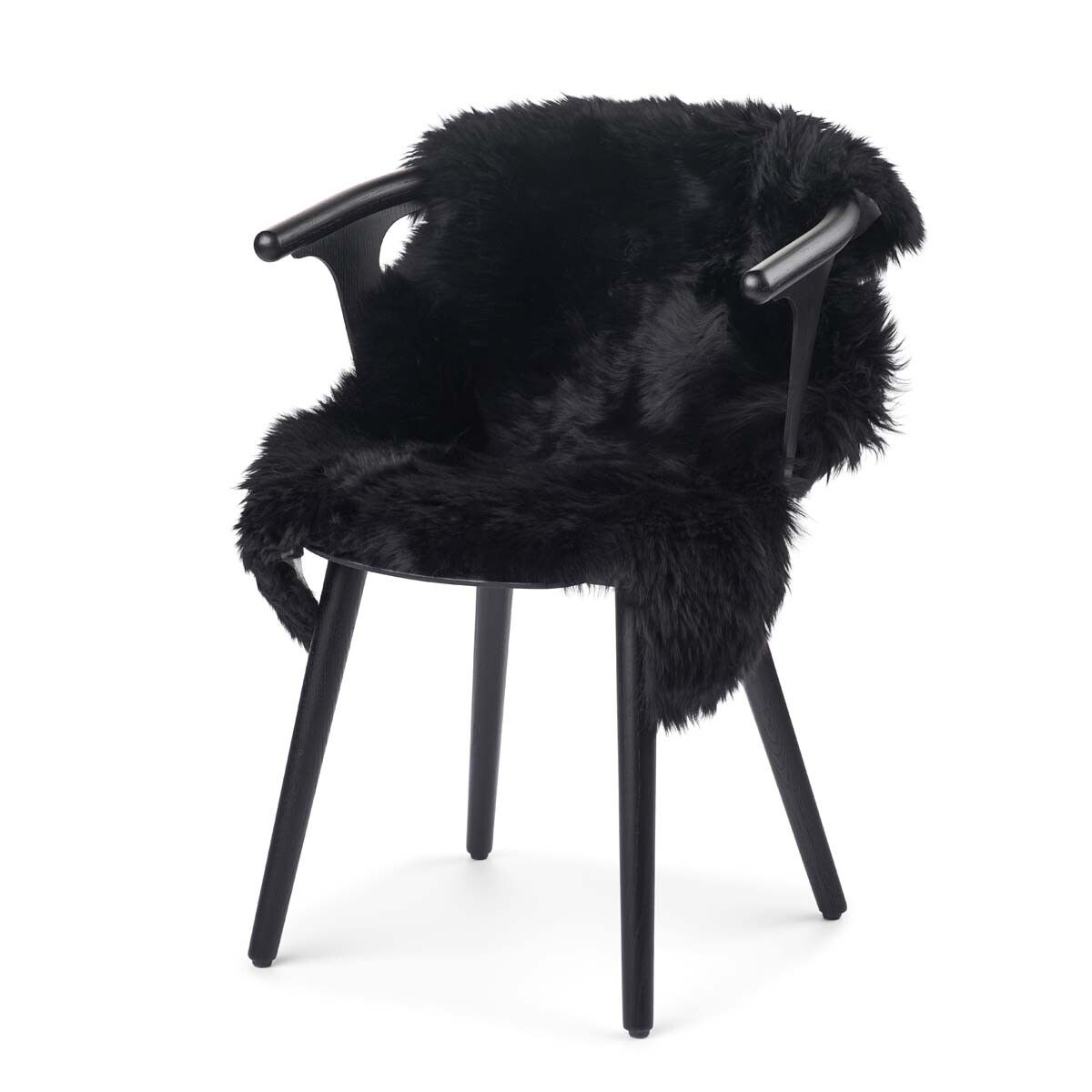 New Zealand Sheepskin | Long Wool | 39 in Black