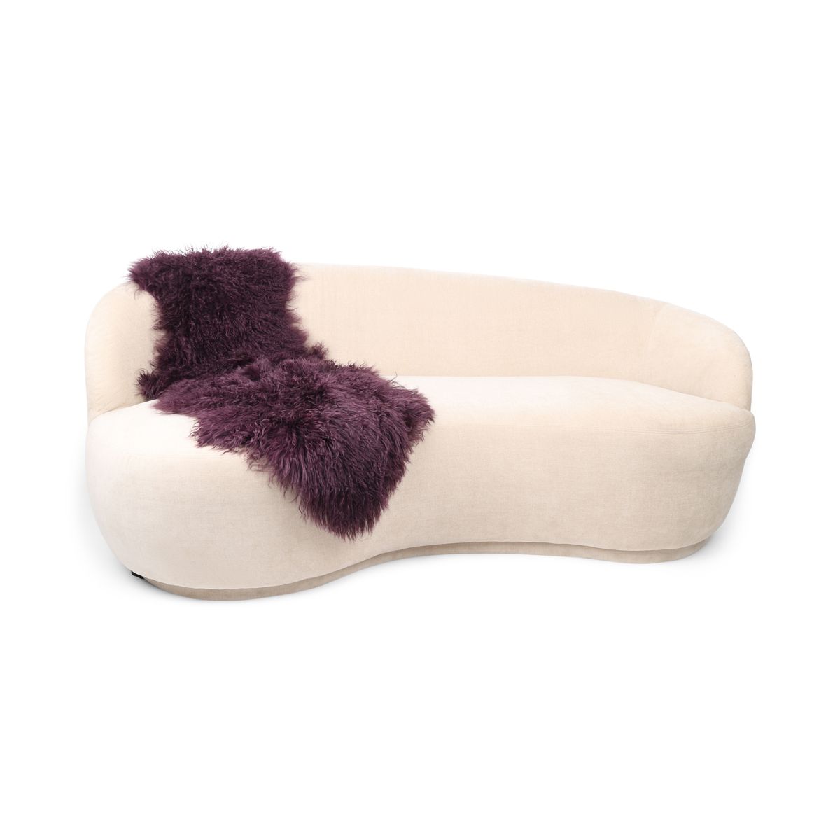 Double Tibetan Sheepskin | 150 x 55 cm Aubergine