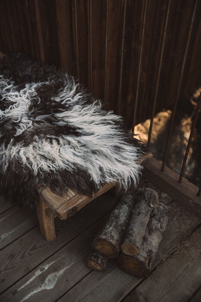 Austrian Curly Sheepskin | Natural Colors | 35 in Blacky