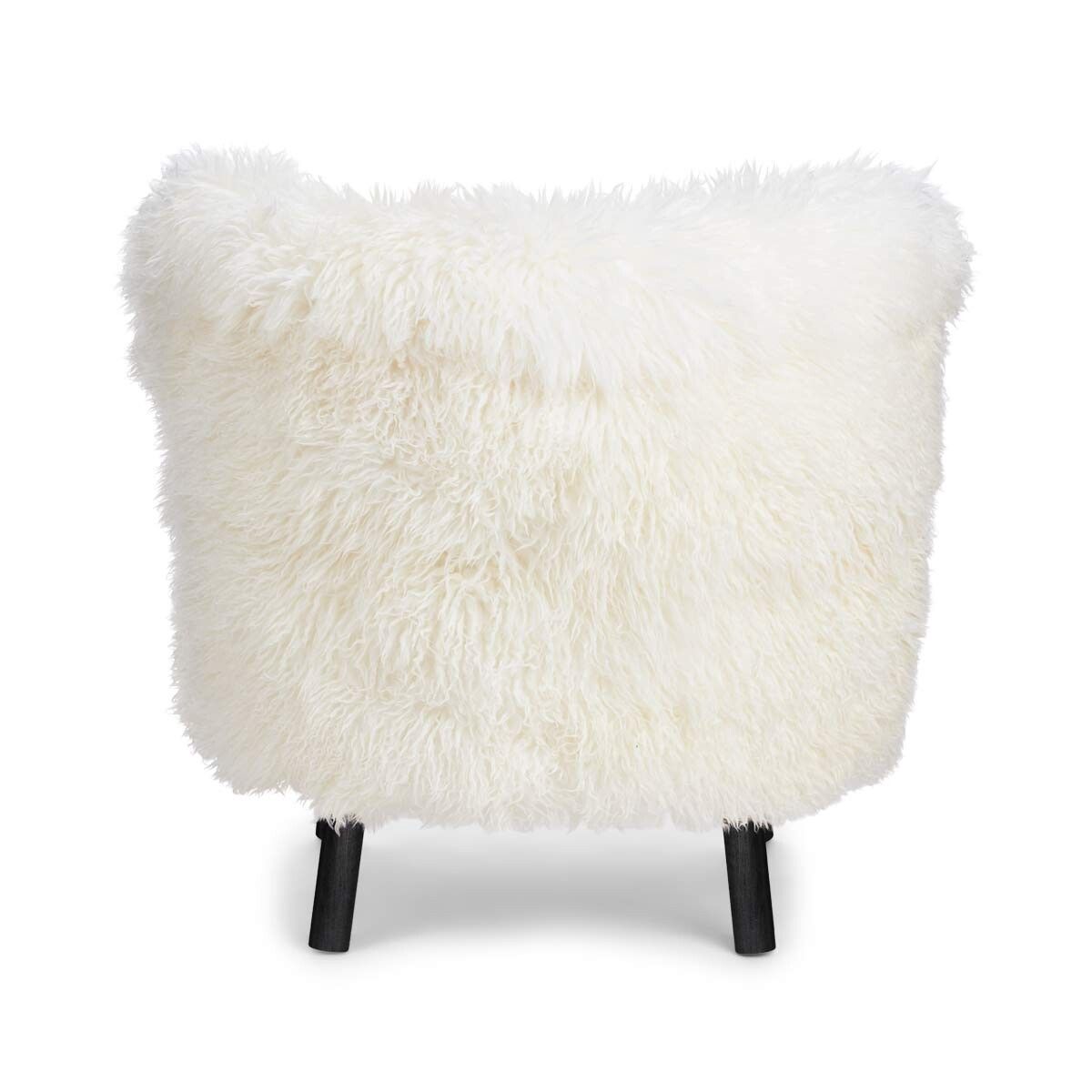 Emil Lounge Chair | Long Wool Snow White