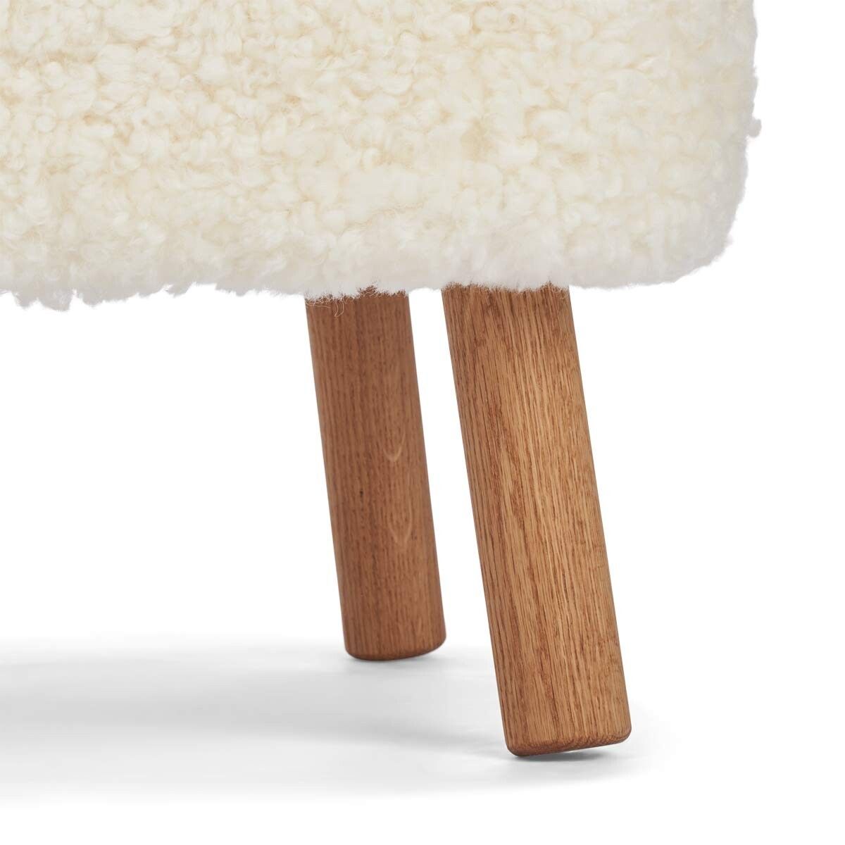 Emily Foot Rest | Short Wool Ivory