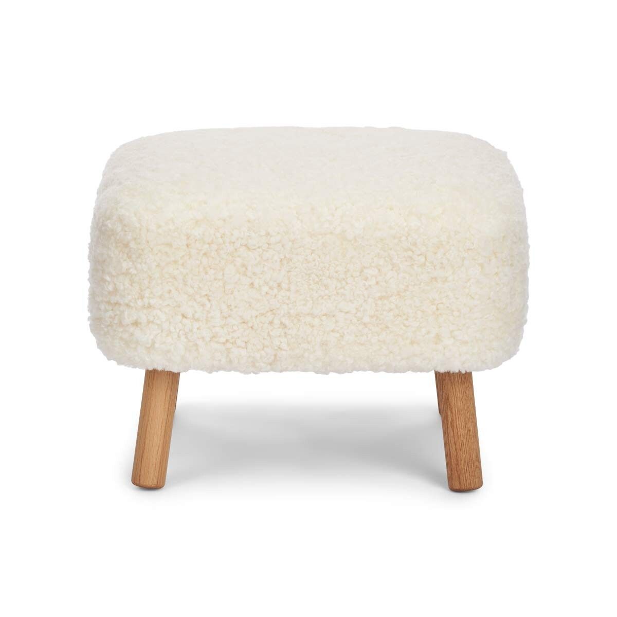 Emily Foot Rest | Short Wool Ivory