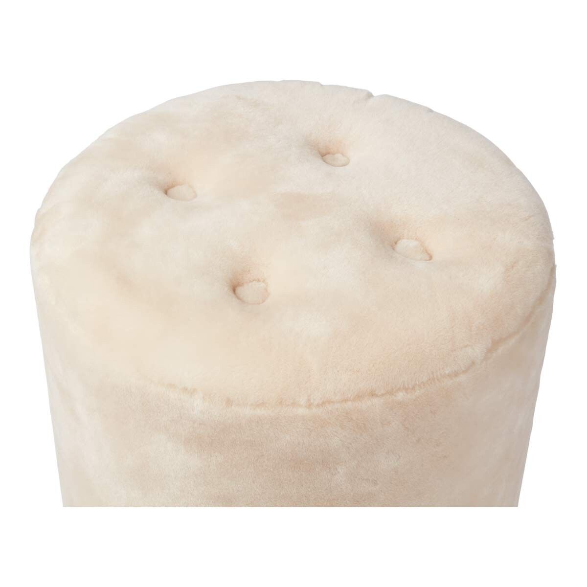 Simon Pouf Moccasin Chestnut