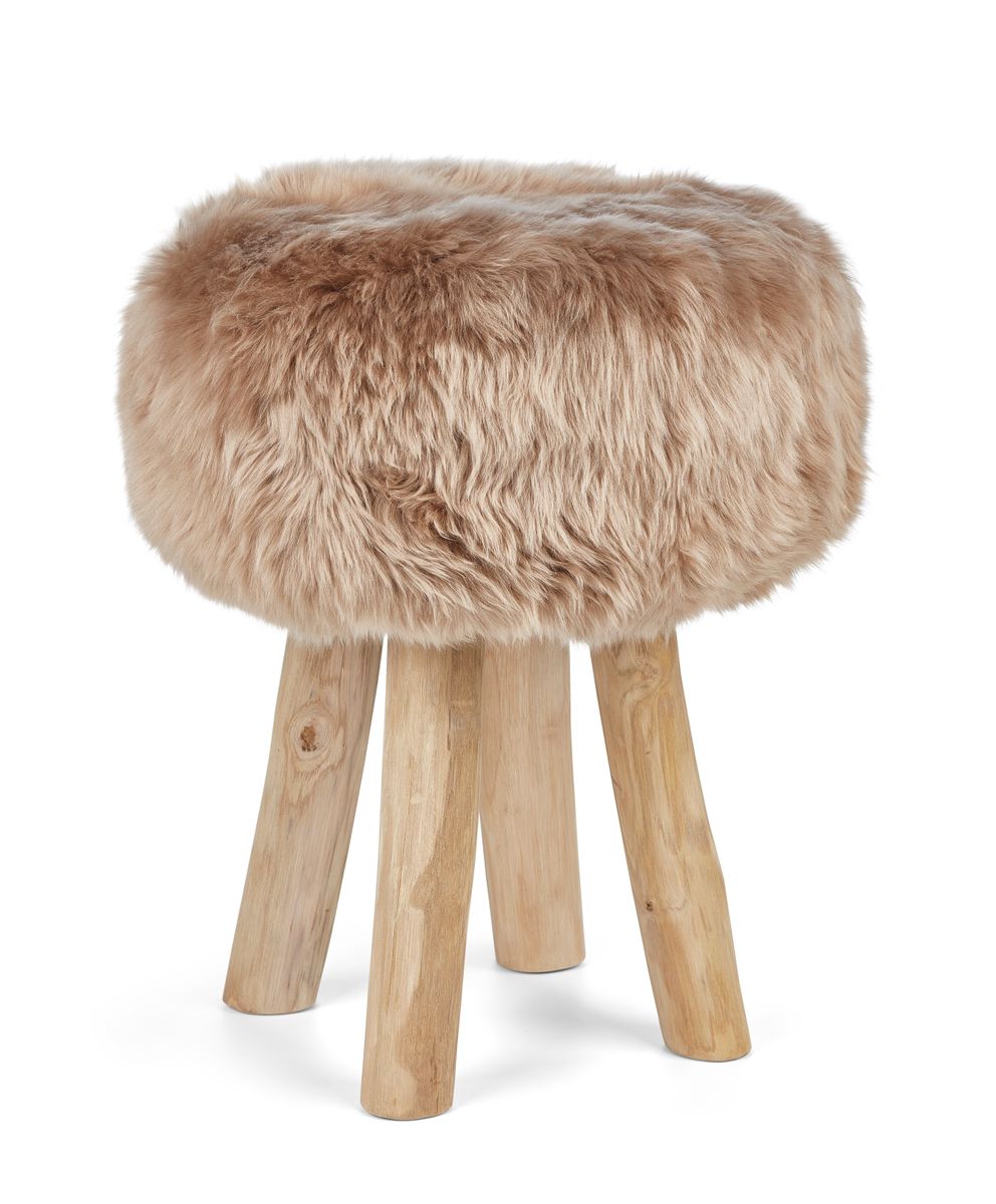 Sheepskin Stool Cover