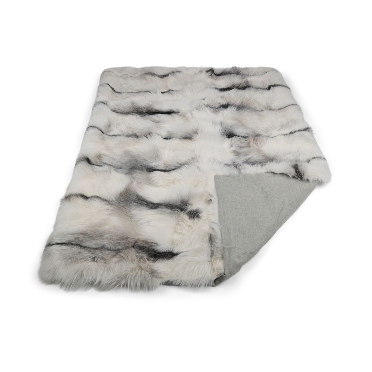 Premium Fox Throw | Cashmere Backing | Shadow Fox 